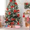 thumbnail image 6 of Coolnut Snowflakes Pink Christmas Christmas Tree Mats Waterproof Tree Skirt, Winter Xmas Holiday Xmas Tree Stand Tray Mat Floor Protector Pad for Holiday Party Decoration, 28.3", 6 of 6