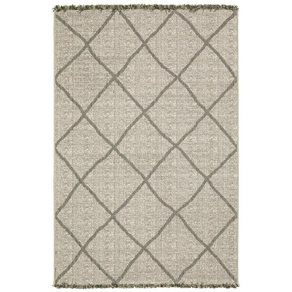 Oriental Weavers Gillian Area Rug 4926A Casual Beige Medallion Geometric 7'10" X 10' Rectangle