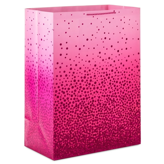 Hallmark Jumbo Gift Bag (Pink with Cascading Pink Dots)