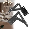 thumbnail image 4 of 1 Paire Multifonctions Pliants Ressort Table de Thé Canapé Lever Haut Cadre de Levage Charnière Noir, 4 of 10