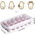 thumbnail image 3 of 2 Piezas Caja para Huevos, Caja para Huevos, Caja para Huevos de Plástico, Caja para Almacenamiento de Huevos, Caja para Huevos Transparente, con Tapa para Protec, 18 Rejillas, para Refrigerador JM, 3 of 4