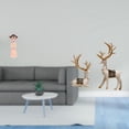 thumbnail image 2 of 3 Pieces Resin Doll Statue Elk Deer Figurines Handicraft Folk Dress Fine Craft Living Room Bedroom Decor Set, 2 of 8