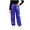 Dark Blue, variant on Kids Metallic Shiny Pants Boys Girls Cool Holographic Trousers with Pockets Elastic Waist Cuffed Hem Casual Streetwear Long Pants,Purple