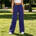thumbnail image 7 of Womens Cargo Sweatpants Ruched High Waisted Sweat Pants Athletic Solid Color Casual Wide Leg Joggers Loose Fall Pants with Pockets, 7 of 7