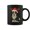Light Blue, variant on Christmas Light Reindeer Santa Hat Border Collie Xmas Coffee Mugs