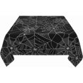 thumbnail image 3 of Halloween Tablecloth 60 x 60 Inch Square Black Cobweb Table Cloth Dust-Proof Wrinkle Resistant Rustic Halloween Tablecloth for Holiday Kitchen Dining Room Party Picnic Indoor Outdoor, 3 of 6