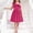 Hot Pink, variant on Girls Sleeveless Dress, Girls Casual Dress Girls Pleated Dress Spaghetti Strap Ruffled Tiered Midi Dresses Wine