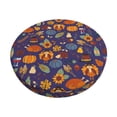 thumbnail image 1 of Disketp Thanksgiving Turkey 2 Funda Redonda para Taburete, Funda de Cojín para Silla de Bar Suave y Elástica-12 inch, 1 of 7