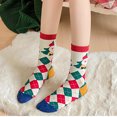 thumbnail image 3 of Clearance Rciityk White Womens Fuzzy Socks Warm Vintage Prints Socks Adult Christmas Holiday Socks Winter Cozy Sleep Socks Fleece Cute Crew Socks Christmas Gifts - Fall/Winter Savings Clearance, 3 of 3