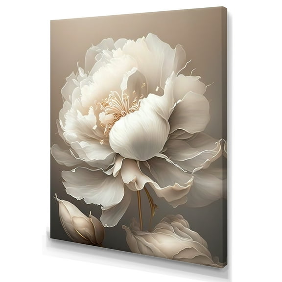 Designart Peony Flower VI Canvas Wall Art
