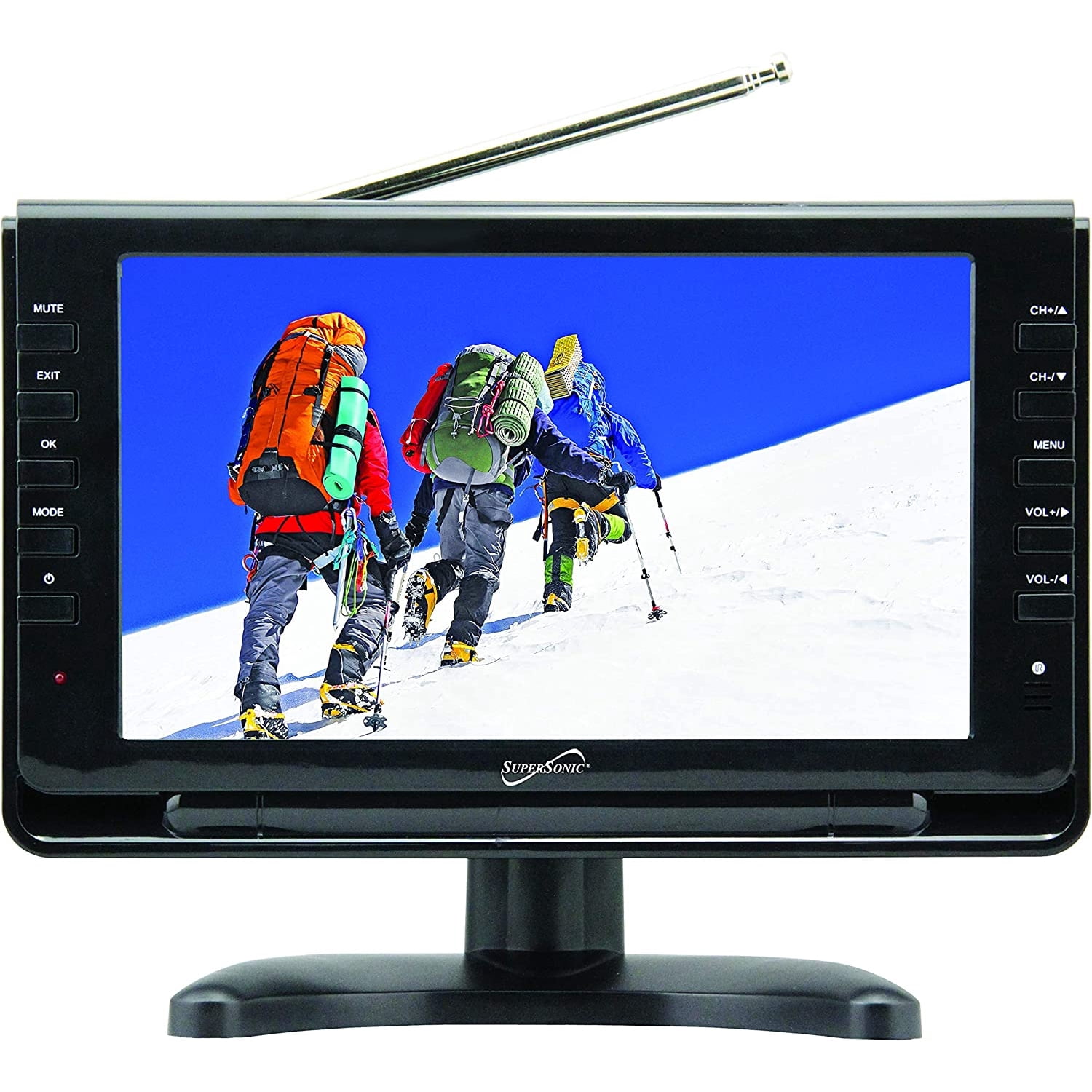 Supersonic 9" Portable Digital LCD TV with USB & SD Inputs, 12 Volt AC/DC Compatible for RVs (SC-499)