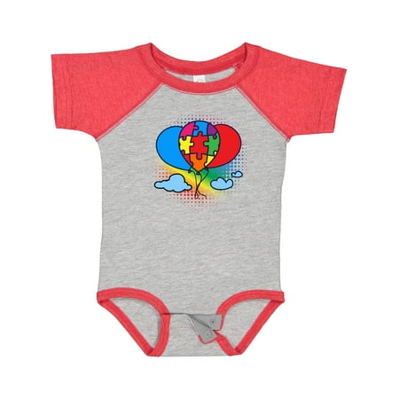 

Inktastic Autism Awareness Puzzle Ribbon Balloon Gift Baby Girl Bodysuit