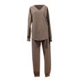 thumbnail image 5 of WILLBEST Womens Pants Women's Loungewear Set Long Sleeved Top Drawstring Pants Cargo Work Pants, 5 of 5