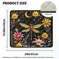 thumbnail image 2 of ZIATUBLESDragonfly Moon Floral Washing Machine Top Dust Cover Pad Water Resistant Washer and Dryer Top Protector Mat for Laundry Room Washable Home Kitchen Decor Accessories, 24 x 19.7 Inch, 2 of 7