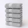 thumbnail image 2 of Dvumao Bathroom Towels, 5 Pcs Bath Towels Set For Bathroom Cotton Thick Soft Absorbent Towel Set Of 5 Household Wash Face Gift Towel, Teens Gifts, 2 of 7