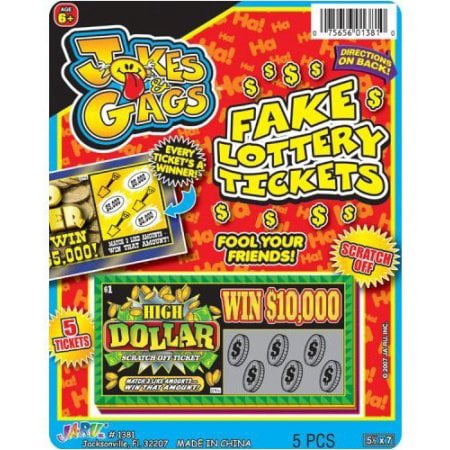(6 Pack) Ja-ru Jokes & Gags Fake Lottery Tickets (Best Chance Of Winning Lottery Tickets)