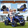 thumbnail image 4 of Joyracer ATV for Kids, 24 Volt Ride on Toys for Toddlers, 800W 4 Wheeler with 2 XL Seater, EVA Tires Power Car Wheels with Remote, Knee Pad, Music, Bluetooth, USB, Blue, 4 of 12
