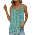 thumbnail image 2 of KSCYKKKD Tank Top for Women,Women Casual Sleeveless Tank Tops,Crew Neck Pullover Tank Tops Shirt,Floral Loose Fit Shirt Tees,Green,S, 2 of 5