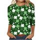 thumbnail image 2 of Fiudx Ofertas Del Día Blusa Holgada con Estampado de Pascua y Cuello Redondo Retro de Manga Tres Cuartos a La Moda para Mujer, 2 of 4