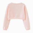 thumbnail image 2 of WXFAZCVU Girls Cardigan School Clothes Kids Cotton Ruffle Long Sleeve Button Knit Sweater Size 7-8 Years, 2 of 3