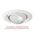thumbnail image 2 of HALO 6130WH 6" White Adjustable Eyeball, Self Flanged Recessed Trim, White, 2 of 3