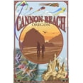 thumbnail image 1 of Cannon Beach, Oregon Montage (16x24 Giclee Gallery Art Print, Vivid Textured Wall Decor), 1 of 3