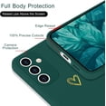 thumbnail image 4 of for Samsung Galaxy S24 Case Cute Heart Pattern Soft Shockproof Protective Silicone Phone Case for Women Girls, Green, 4 of 14