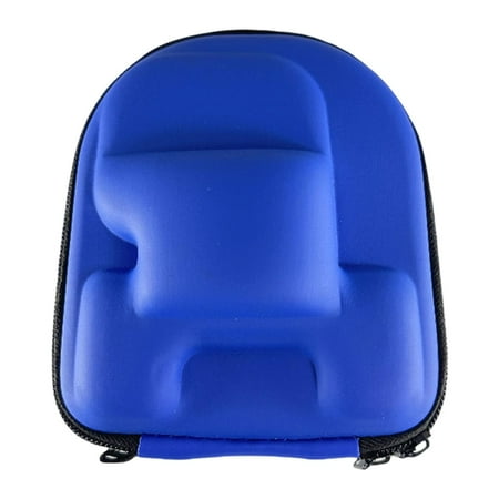 Kuntesetty Fishing Reel Bag Accessories Pouch Carry Adults Zipper EVA Fishing Reel Case Blue Left