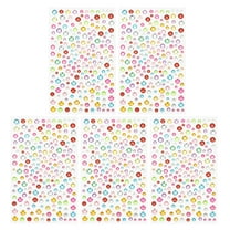Uxcell 1045 Pcs Acrylic Diamond Sticker, 4 Size 3/4/5/6mm Self Adhesive Rhinestones Face Gem Stones Bling Jewelry for Nail Art Craft Clothes DIY Makeup Decoration Party, Rainbow Color