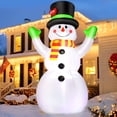 thumbnail image 1 of Muñeco de nieve gigante FunFanso inflable navideño de 2,1 m con luces LED, 1 of 6