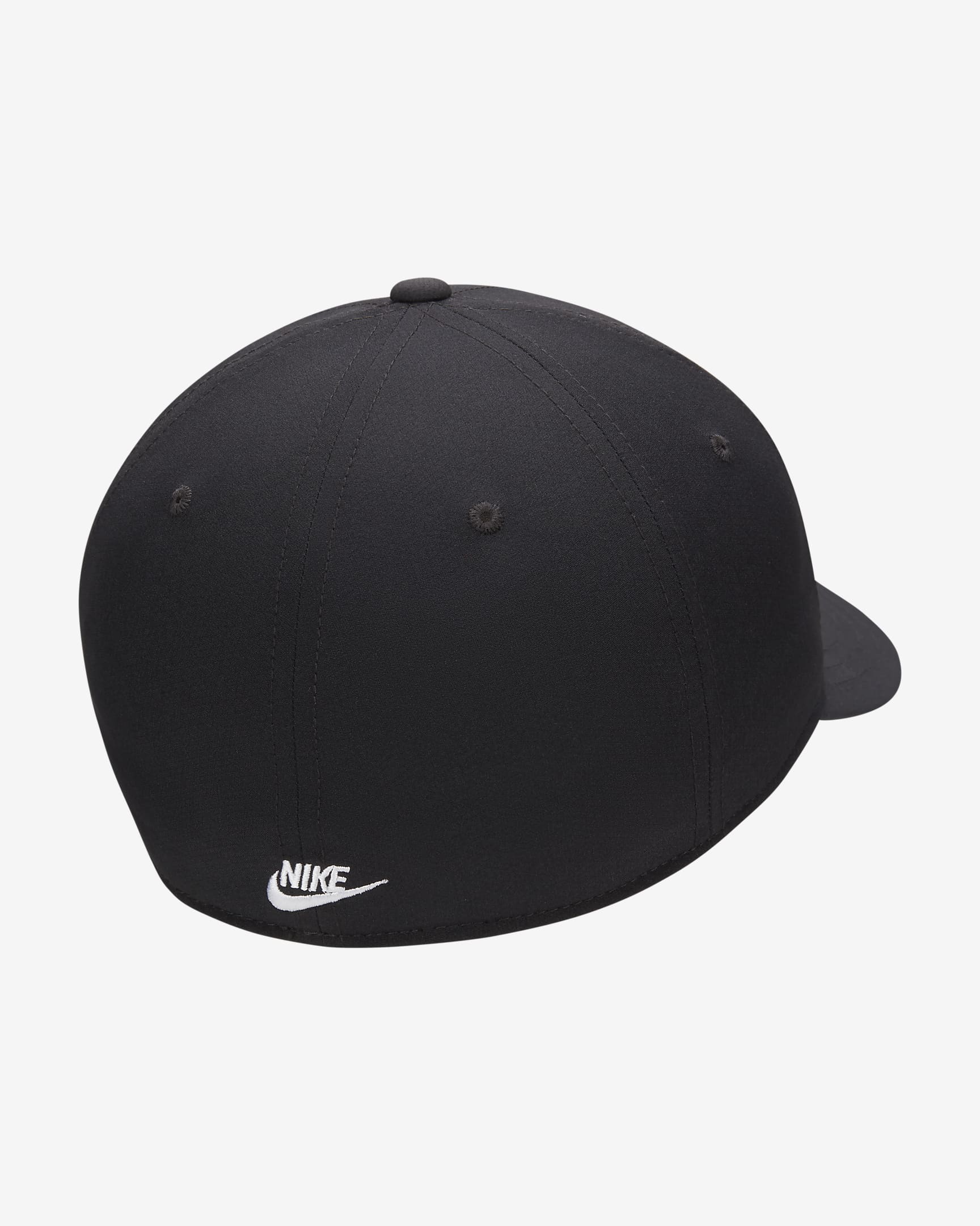 Nike Rise Structured SwooshFlex Futura Cap, One Size - Black
