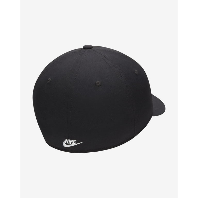 Nike Rise Structured SwooshFlex Futura Cap, One Size - Black
