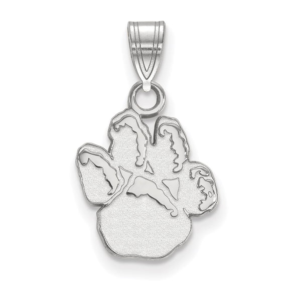 Sterling Silver LogoArt University of Pittsburgh Panther Paw Small Pendant Charm