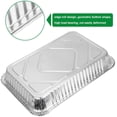 thumbnail image 5 of BUZIFU 12 PCS Disposable Foil Trays Aluminium Foil Pans Large Foil Containers for Baking, Cooking, Heating, Storing, Prepping Food Parties,31.6 * 21.2 * 4.2cm(Sliver), 5 of 7