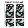 thumbnail image 2 of XMXT Waterproof Floor Mats for Cars, Butterfly Firefly Skull Non-Slip Universal Fit Auto Carpet Car Decor Mat for Women Men, Set of 4, 2 of 6