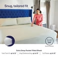 thumbnail image 4 of Genuine 100% Organic Bamboo Viscose Fitted Sheet Only with Extra Deep Pocket, King Size, Cooling & Breathable, Double Stitching Bedding Sheet (King, Iced Latte), 4 of 6