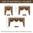 thumbnail image 3 of VOGOL Coffee Brown Damask Valance, Extra Wide Swag Curtains 79x43 Inches for Bedroom, 3 of 8