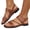 Brown, variant on Womens Square Toe Flat Sandals Fashion Casual Leather Wide Feet Low Heels Elastic Slingback Dress Sandals