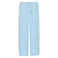 thumbnail image 4 of SHIXIAOO Men's Summer New Styles and Fashionable Pure and Linen Trousers Open Leg Pants Body Central Pants Mens Training Pants with Pockets Rave Bottoms Thrill Sweatpants Bunny Socks Big and Tall, 4 of 5