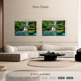 thumbnail image 4 of Elephant Stock Forest Waterfall Scene Wall Art - Horizontal Canvas Wall Art - Living Room Wall Decor - Nature Canvas - Teal And Gray Decor - 48" x 32", 4 of 8