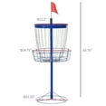 thumbnail image 2 of CoSoTower 24-Chain Portable Practice Basket for Disc Golf Target Stand Easy Assembly & Lightweight Basket w/ Carry Bag Deep Blue, 2 of 7