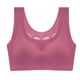 thumbnail image 5 of Gibobby Brasier deportivo para mujer Sujetador de seda de hielo ultrafino para mujer Sujetador deportivo inalámbrico sin costuras de talla grande cómodo con almohadillas extraíbles(Rosa caliente,4XL), 5 of 5