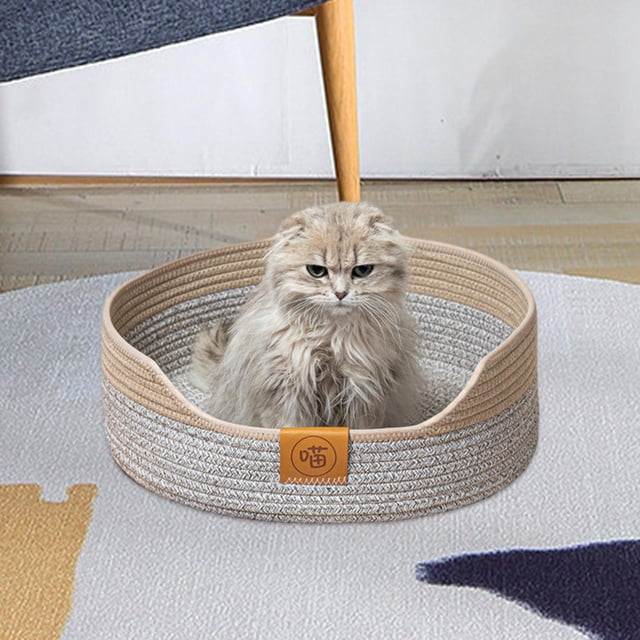 Cama para gatos Fernando Nido tipo cesta Gatito transpirable Resistente a los arañazos Resistente al desgaste Gris 40cm