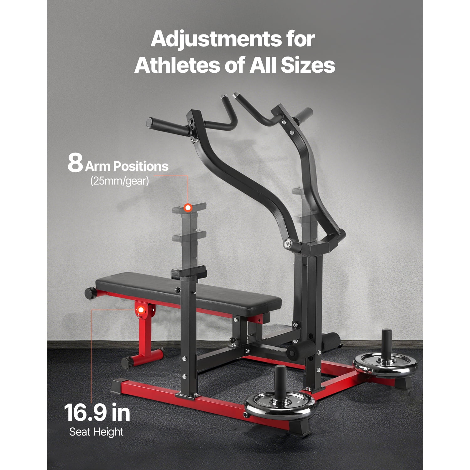 KFFKFF Pectoral Exercise Apparatus, 450 LBS Weightlifting Kit, Modifiable Level Bench with Separate Converging Arms, Superior Pectoral Gear, Domestic Fitness Equipment for Pectoral