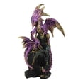 thumbnail image 3 of Ebros 10.5" Height Gift Metallic Purple Mother Dragon Garden Statues, 3 of 9
