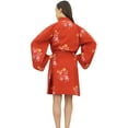 thumbnail image 2 of Bimba Robe de Chambre Florale pour Femmes Kimono de Demoiselle d'Honneur Blanc, 2 of 5