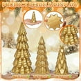 thumbnail image 2 of Bbiamsleep 3Pcs Gold Christmas Tree Figurines, Small Resin Christmas Trees Home Decor, Tabletop Tree Decoration Figurine Set, Decorative Xmas Trees for Mantel Indoor Home Decor, 2 of 8