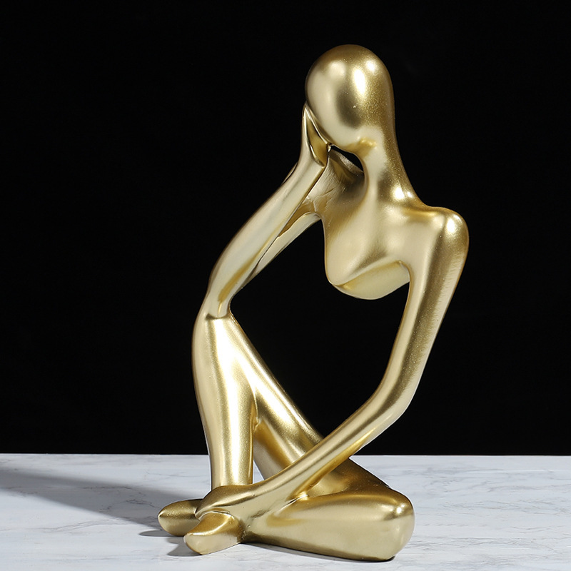 HXAZGSJA Resin Thinker Style Abstract Sculptures Statue Collectible