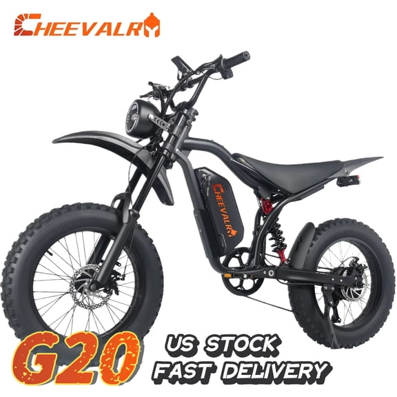 Cheevalry G20 3000W Electric Mountain Bike, 48V 20AH, 20" Off-Road E-Bike, 37MPH Top Speed, 55 Miles Range