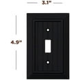 thumbnail image 2 of Sleeklighting 4 Pack Classic Black Beadboard Outlet Covers | 1 Gang Toggle, 2 of 6